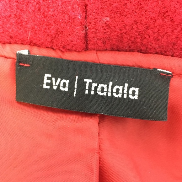 Eva Tralala Paris Designer Red Wool Short Blazer - Picture 8 of 8